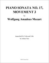 Piano Sonata No. 17, Movement 3 P.O.D. cover